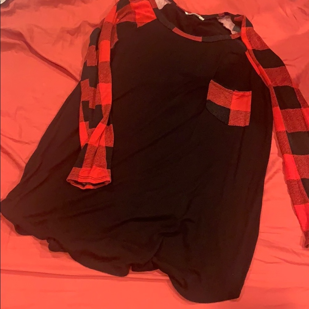 Long sleeve buffalo plaid shirt
